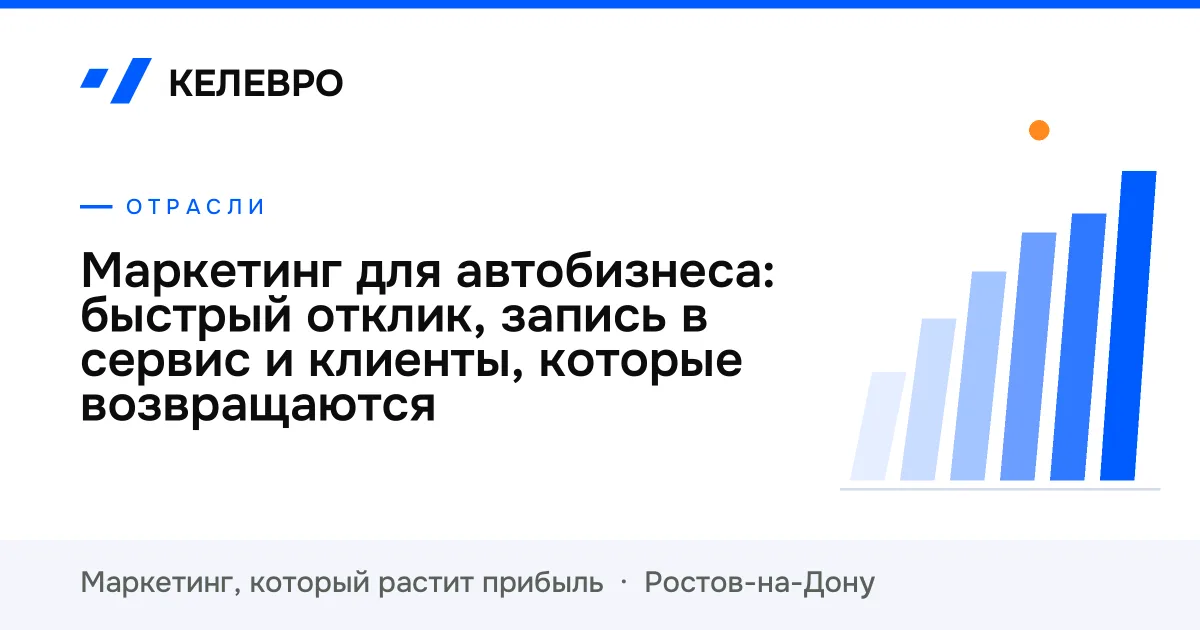 Маркетинг для автобизнеса: быстрый отклик, запись в сервис и клиенты, которые возвращаются