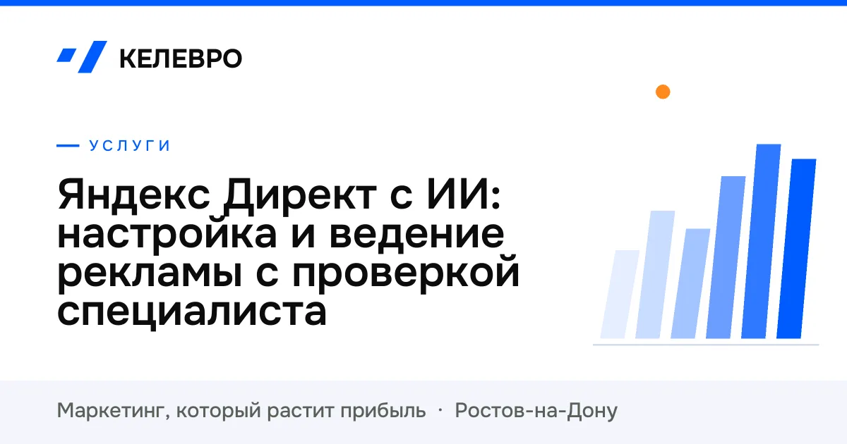Яндекс Директ с ИИ: настройка и ведение рекламы с проверкой специалиста Яндекс Директ с ИИ: настройка и ведение рекламы с проверкой специалиста