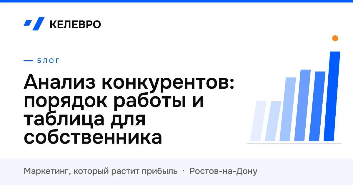 Анализ конкурентов: порядок работы и таблица для собственника