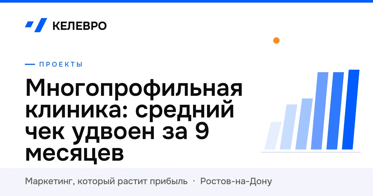 Многопрофильная клиника: средний чек удвоен за 9 месяцев