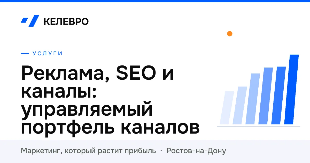 Реклама, SEO и каналы: управляемый портфель каналов