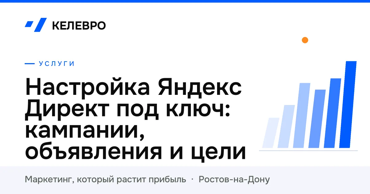 Настройка Яндекс Директ под ключ: кампании, объявления и цели Настройка Яндекс Директ под ключ: кампании, объявления и цели