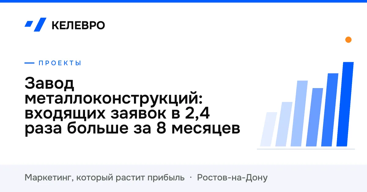 Завод металлоконструкций: входящих заявок в 2,4 раза больше за 8 месяцев
