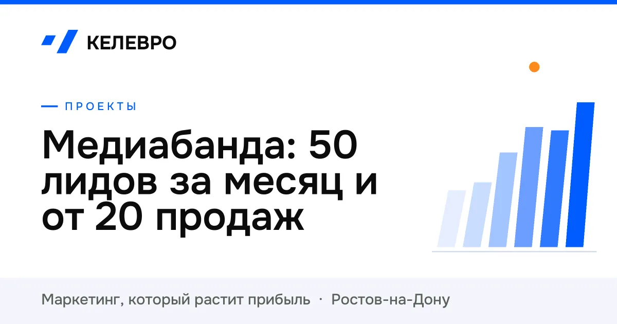 Медиабанда: 50 лидов за месяц и от 20 продаж