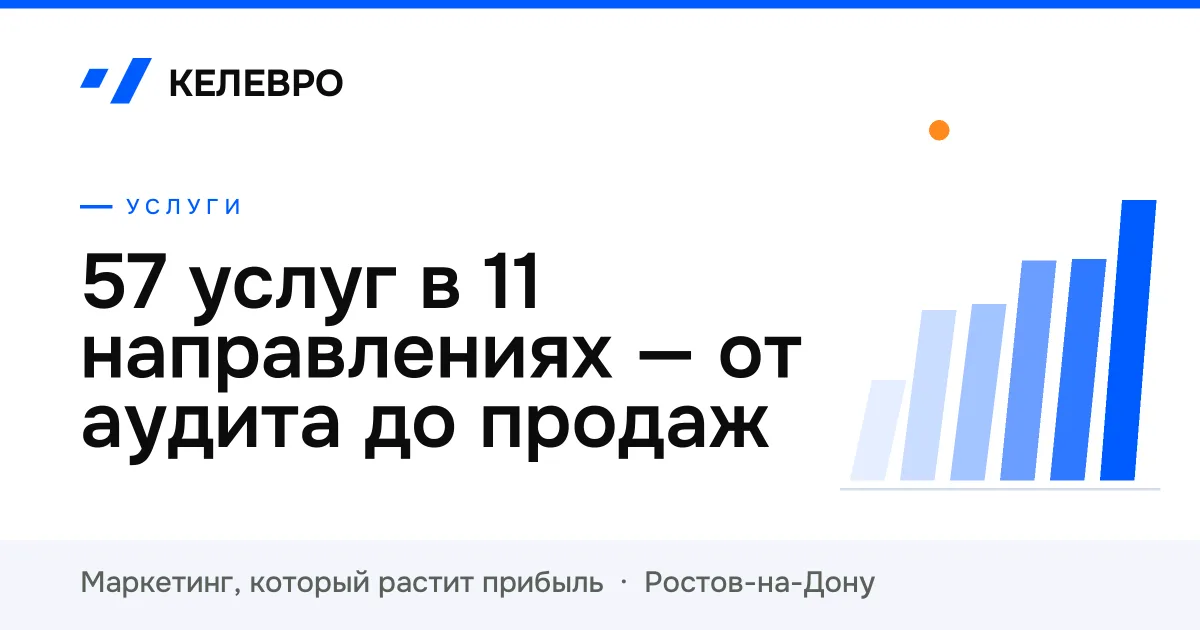 57 услуг в 11 направлениях — от аудита до продаж