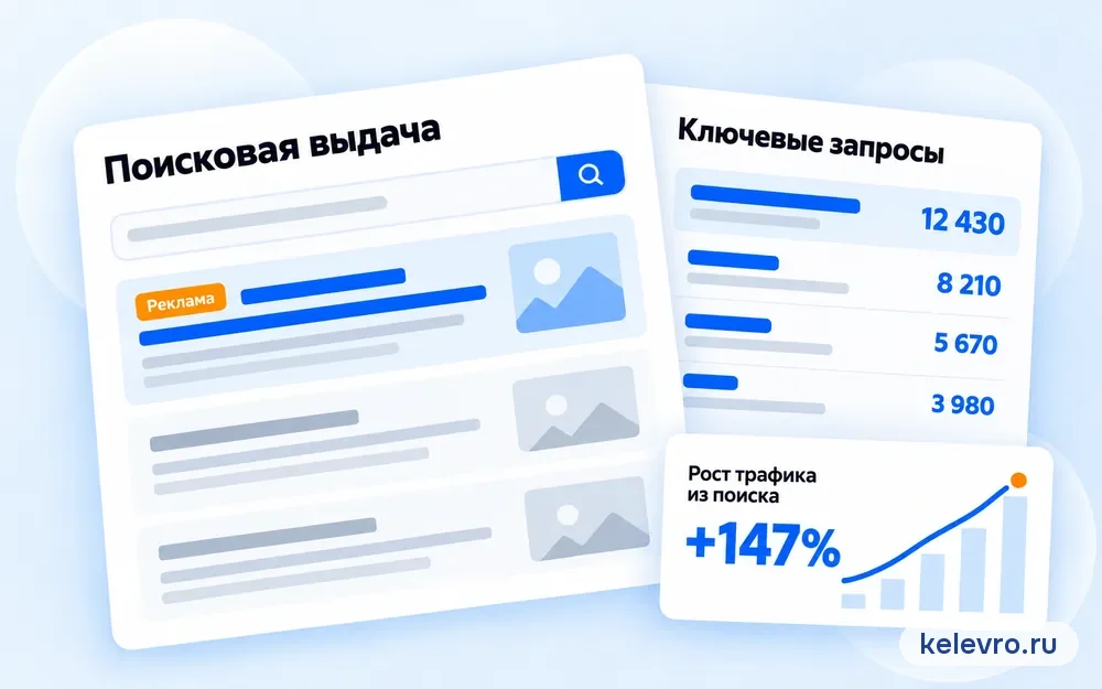 Поисковая выдача, ключевые запросы и рост трафика