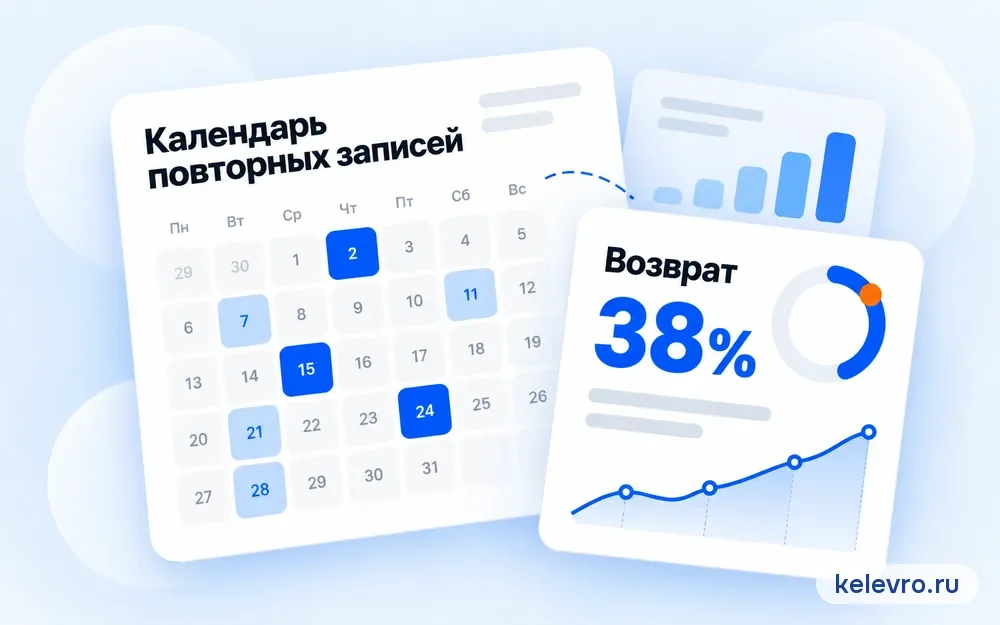Календарь записей пациентов и возврат на повторный приём